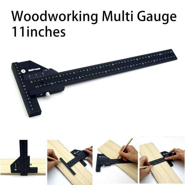 Precision Marking Gauge Ruler T-Type Square Multifunction Woodworking Tool Ruler